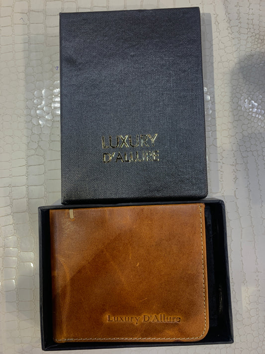 LDA Tan Colour Genuine Leather Men’s Wallet GW-018