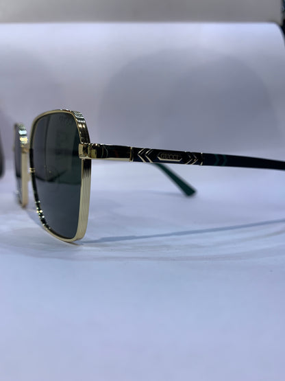 CUG Golden Frame Green Black stick Green Shade Unisex Sunglasse  CF58439 54 16 145 C5
