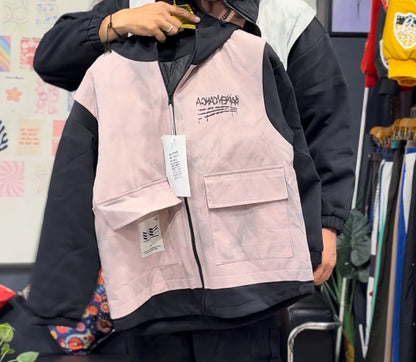 Banenciaga Pink Black Print Full Sleeve Hooded Jacket 9810