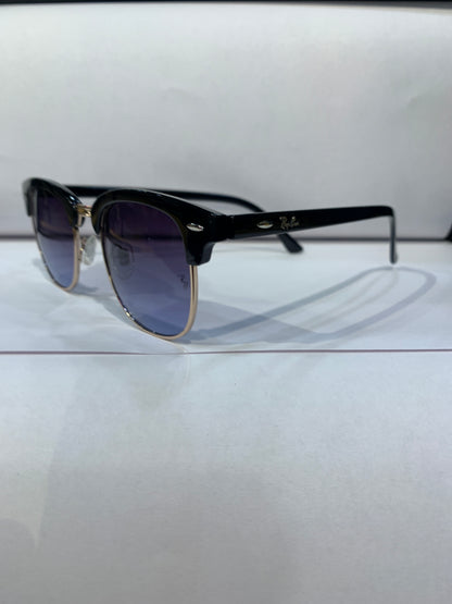 YAR RB Glossy Black Frame Purple Blue Shade Unisex Sunglass RB3016 47 22 142