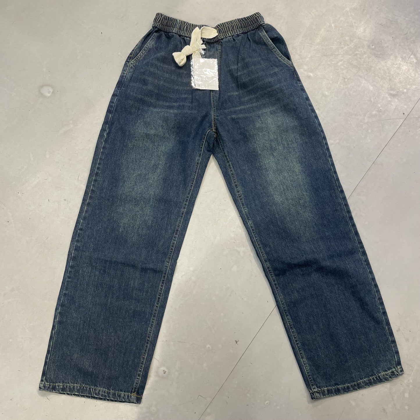 JJXZ Dark Blue Greenish Shade Denim Stretch Fit Jogger Style Jeans 7066