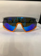 Kao Oak White Orange Frame Blue Mercury Shade Unisex Sunglass WT2958 54 17 140