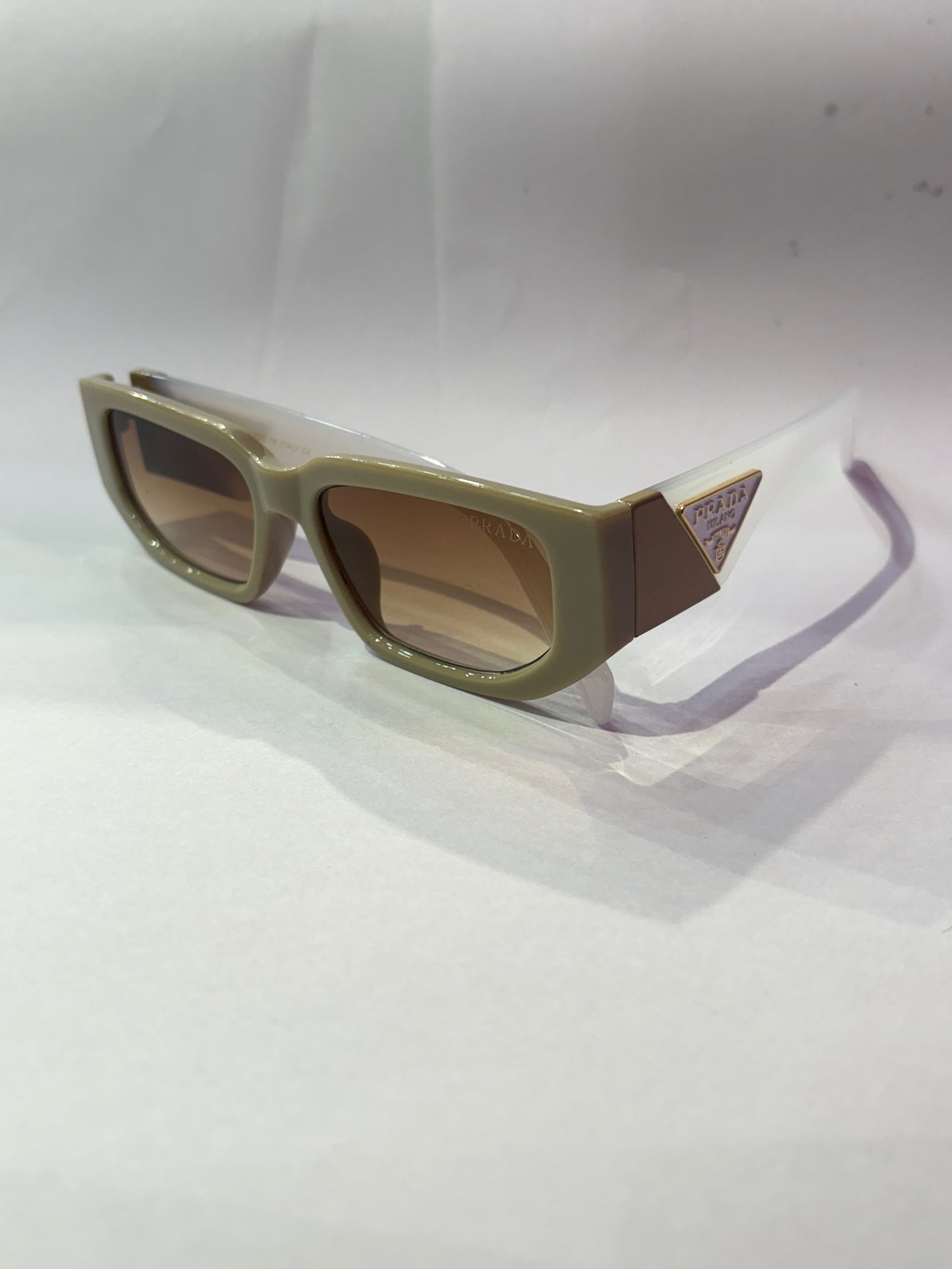 Arp Brown Frame White Transi Stick Brown Shade Unisex Sunglass 2661 55 19-136