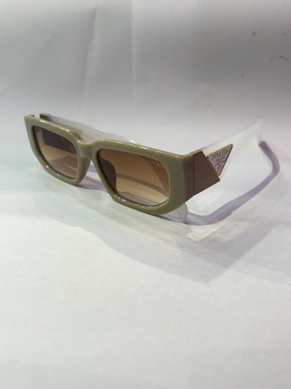 Arp Brown Frame White Transi Stick Brown Shade Unisex Sunglass 2661 55 19-136