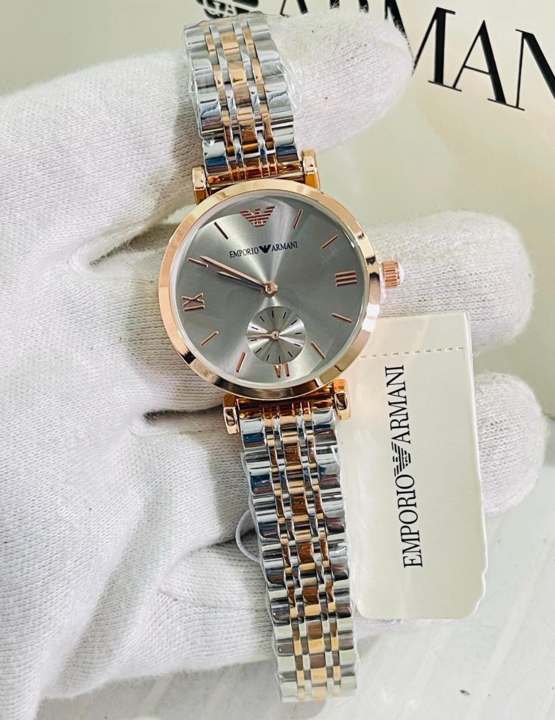MRA Silver Copper Chain Grey Dial Ladies Watch 987455