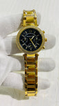Cim Golden Chain black Dial Studed Ladies Watch 989366