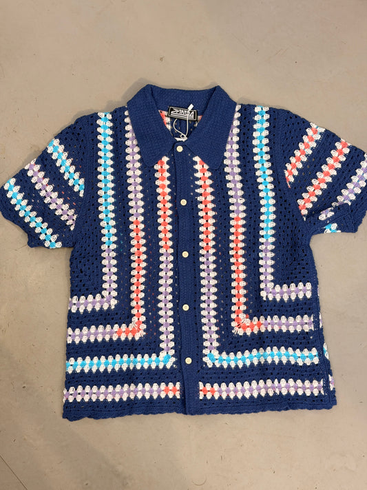 Panda Crochet Blue White Pink Purple Colour See Through Imported Unisex Shirt MS0074