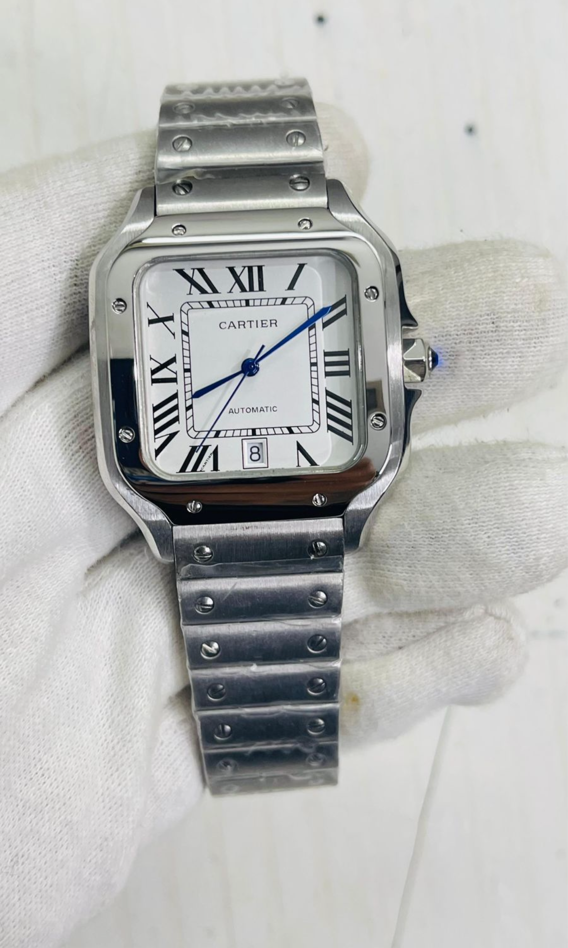 Rac Silver Chain White Dial Automatic Man Watch 989671