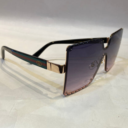 CUG GG Print Golden Frame Black Pink Shade Sunglasses TJ72221 61 13-142