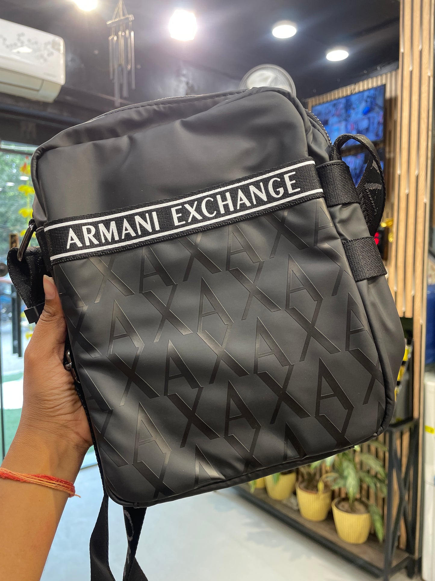 Aix Printed Black Heavy premium Quality Unisex Side Sling Bag 989688