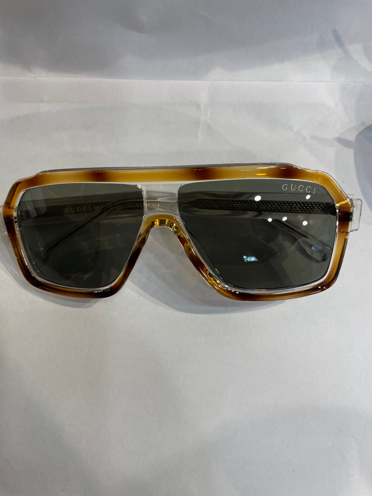CUG GUC Brown Frame Green Shade Unisex Sungless TR28015 58 17-150