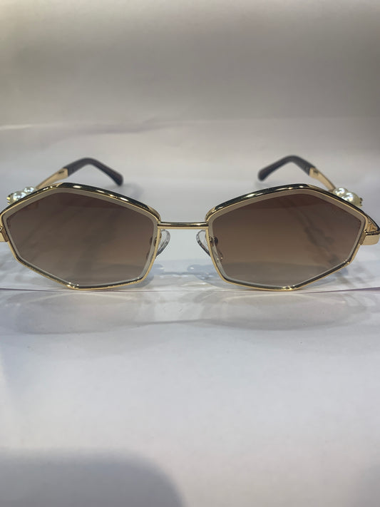 AHC Golden Stike Frame Brown Shade Unisex Sunglasses WS1430 55 17 142