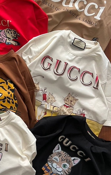 CUG Cream Colour Yellow Tiger Print Premium Quality Tshirt 26031