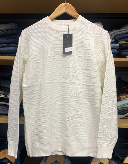 VER REV White Colour With Ver Embroidery Premium Quality Sweater 3041
