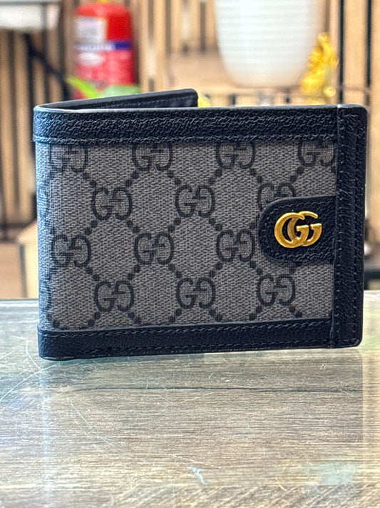 Cug Black Grey Colour Gold Logo Imported Mens Wallet 989471