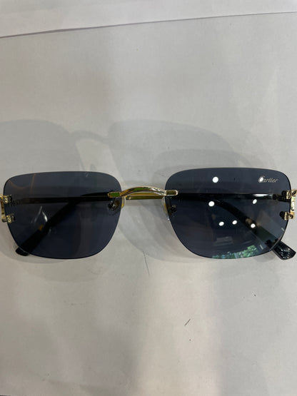RAC Gold Black Stick Frameless Black Shade Unisex Sunglass T8200650 56 19 140