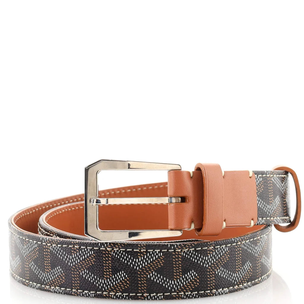 YOG GOY Copper Buckle Black Printed Strap Premium Quality Imported Unisex Belt 991316