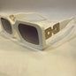 CUG White Frame Black Shade Sunglass LH007 54 12 145