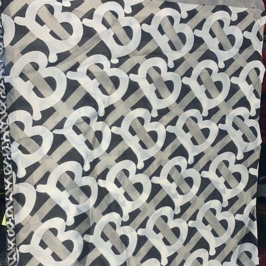 Rub Black White Grey Colour Bt Print Unisex Stole 987406