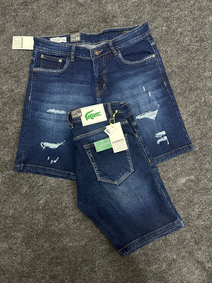 CAL Navy blue Colour Rough Design Premium Quality Denim Short 88830