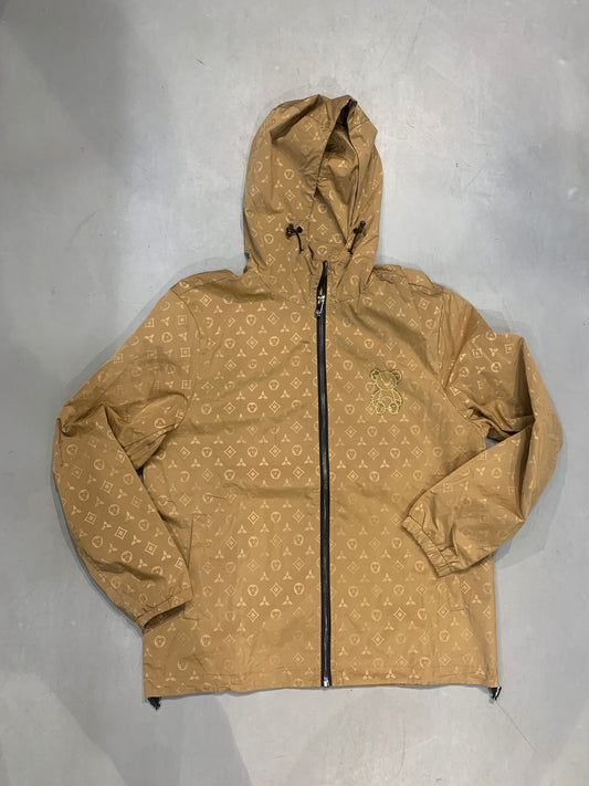 UOL LOU Beige Colour With Front Back Stone Design Imported Unisex Upper Jacket 95112