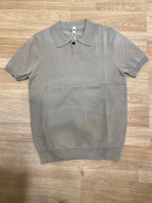 DT Grey Colour Knitted Premium Quality Unisex Collar T-Shirt T9E2631