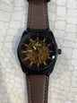 SOF Brown Strap Black Dial Automatic Men Watch 989747