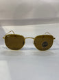 YAR Golden Frame Brown Shade Unisex Aviator Sunglass RB 3548 62 16 125