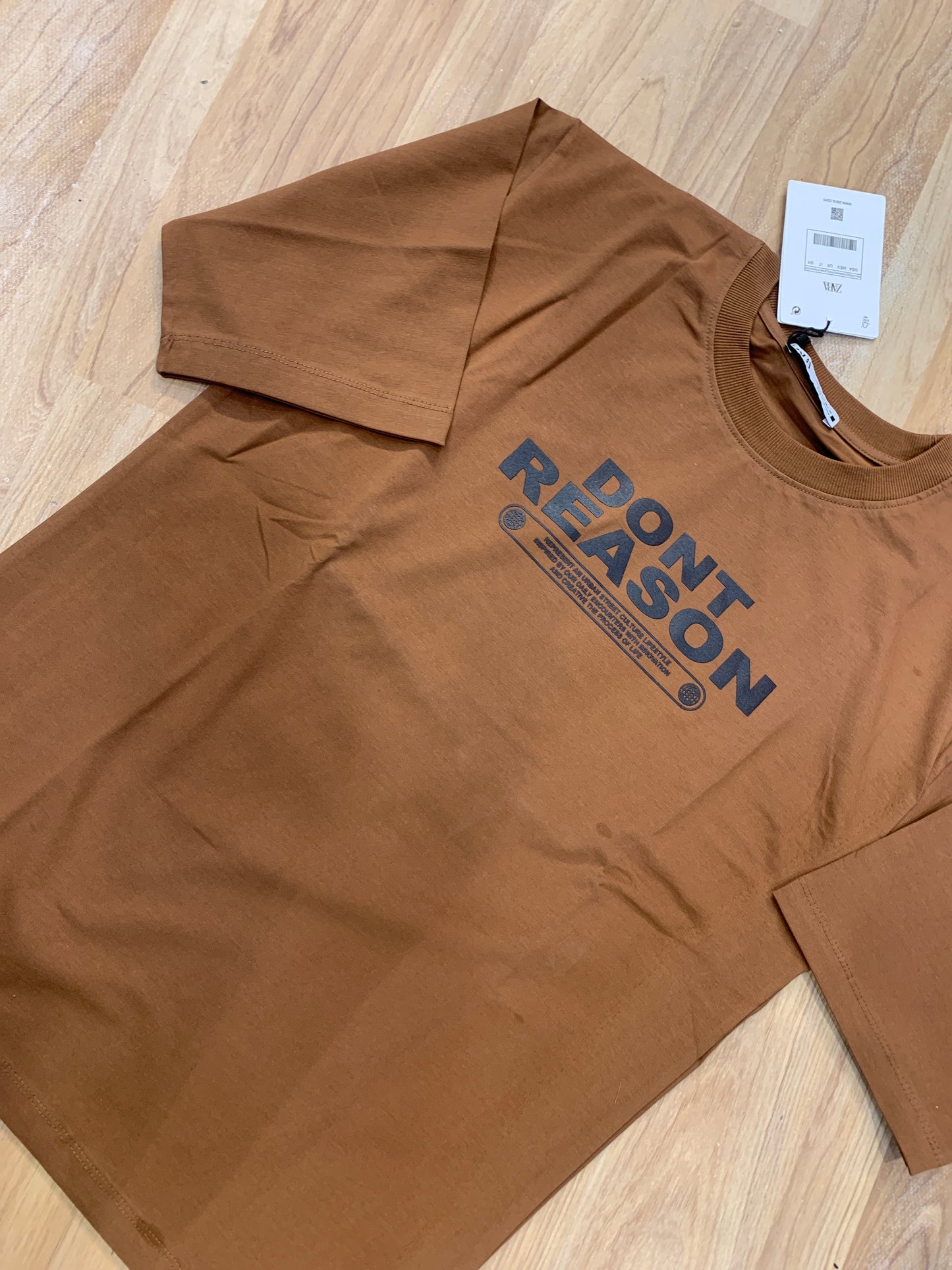 Raz cotton imported T shirts dark brown Colour over size DOnt Reason. 988661