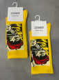 Scenario Yellow Colour Crak Print Premium Quality Full Socks 991169