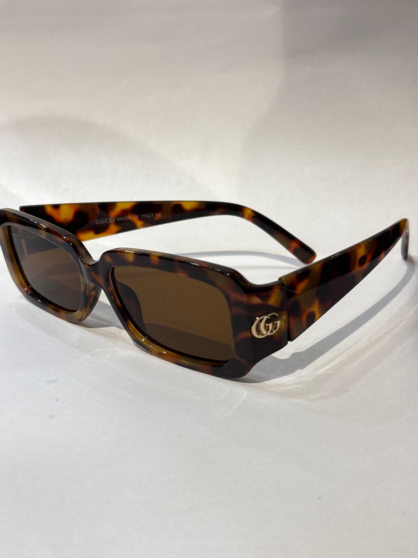CUG Brown Leopard Frame Black Shade Unisex Sunglass 61515417-135