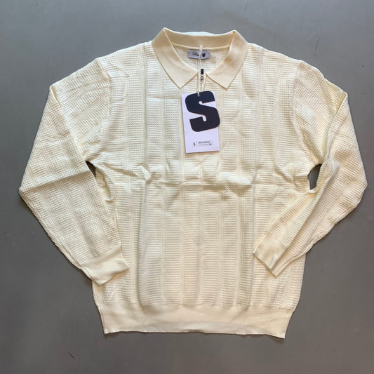 Nothing Is Impossible Cream knitted Premium Quality Collar Half Zipp Unisex Sweater D2502