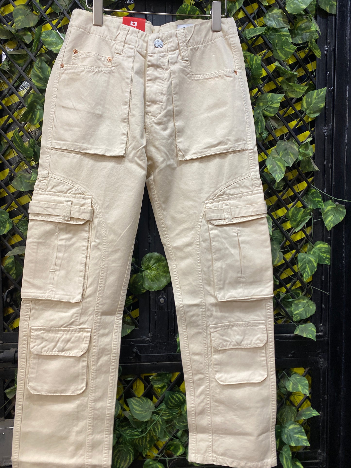 INU UNI cream Colour 8 Pockets Premium Quality Unisex Cargo Pants 7015