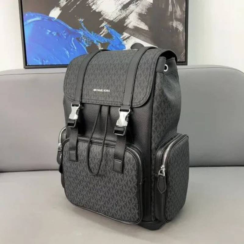 Cim Black Colour KM Monogram Print Backpack C80993