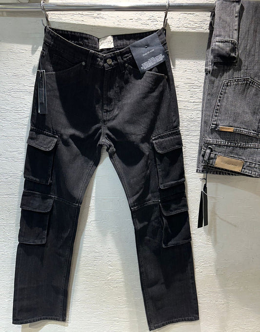 FOG Fear Of God Black Colour with 8 Pockets Jeans Cargo Style Straight Fit Jeans 988139