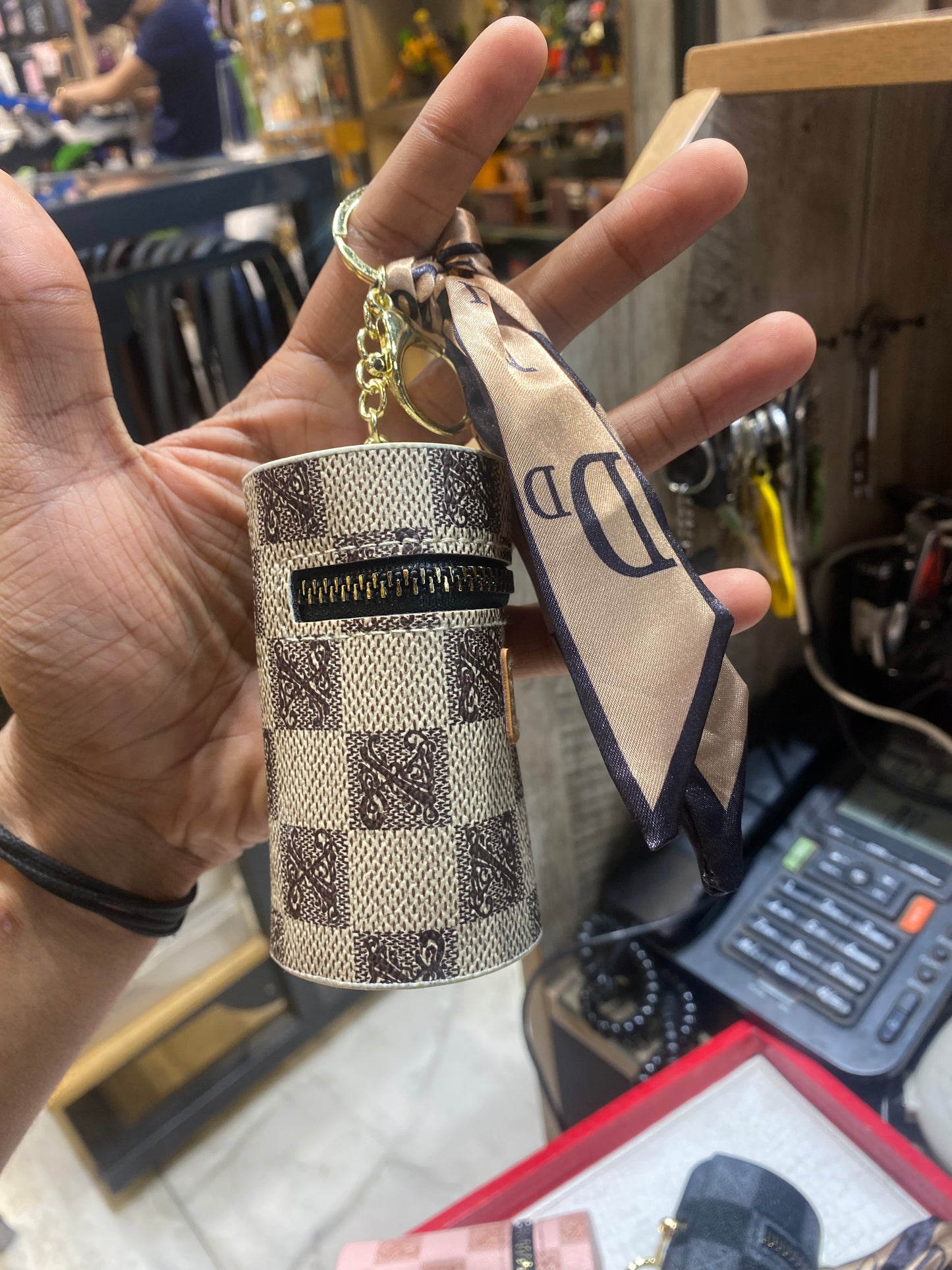 Imported Multi Colour Coin Pouch Key Chain 988423