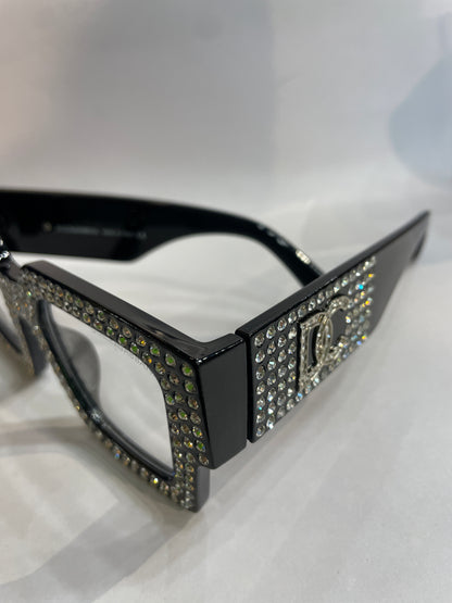 Lod Black Stud Frame Trancy Shade Unisex Sunglass ZS98014 56 16 141
