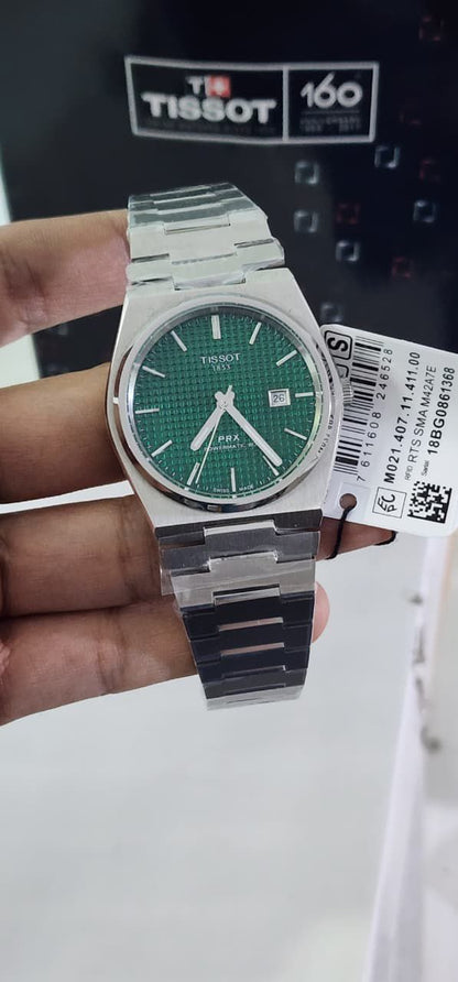 SIT Silver Chain Green Dial Premium Prx Edition Quality Japanese Machinery Watch 980501