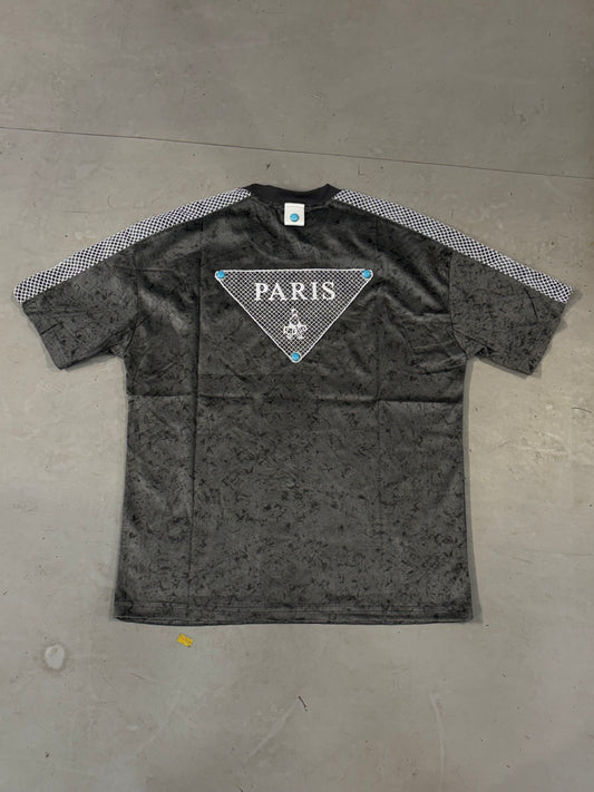 Lukas Victory Gray Black Faded Colour Paris Acid Wash Unisex T Shirts A18462