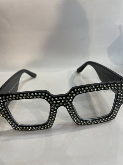 Lod Black Stud Frame Trancy Shade Unisex Sunglass ZS98014 56 16 141