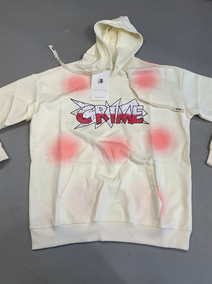 LDA Crime Cream Pink Colour Must Be Stoped Full Sleeve Hoodie 7019