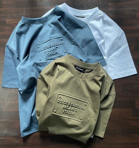 LOD Green Colour With front Logo Design Premium Quality Slim Fit Tshirt 63706