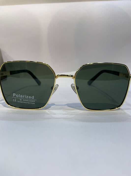 CUG Golden Frame Green Black stick Green Shade Unisex Sunglasse  CF58439 54 16 145 C5