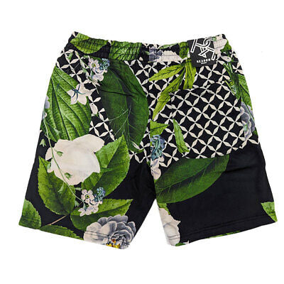 REASON Green Black Printed Colour Unisex Shorts 987014