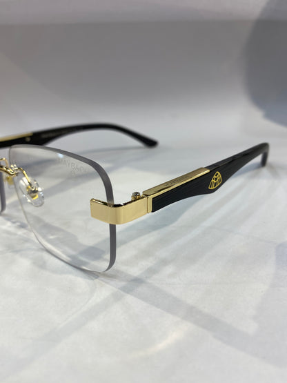 YAM Frameless Golden Black Stick Trancy Shade Unisex Sunglass T82200411/S 56 18 146