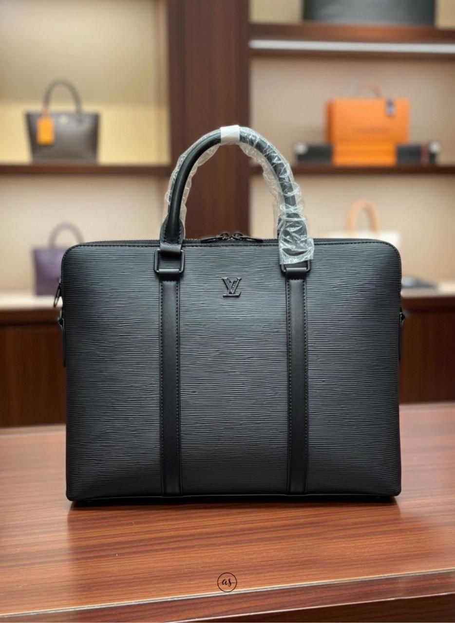 Uol Black Colour Multi Zip Laptop Bag PVL1967-5#
