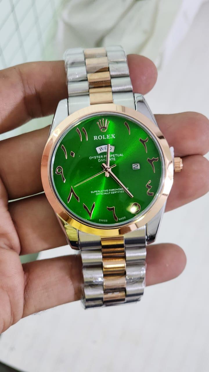 Lor Silver Copper chain Green Dial Men’s Watch 901427