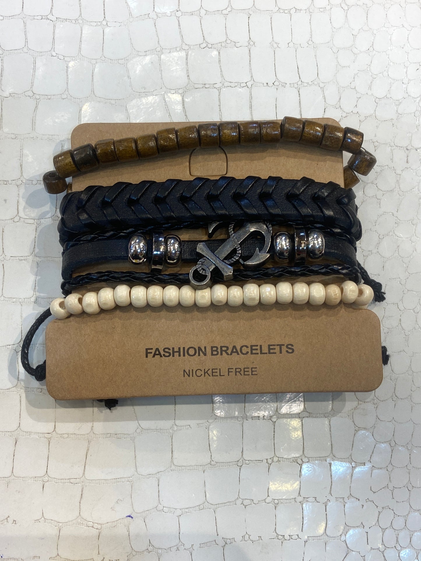 Imported Leather Bracelet 4 Set 988447