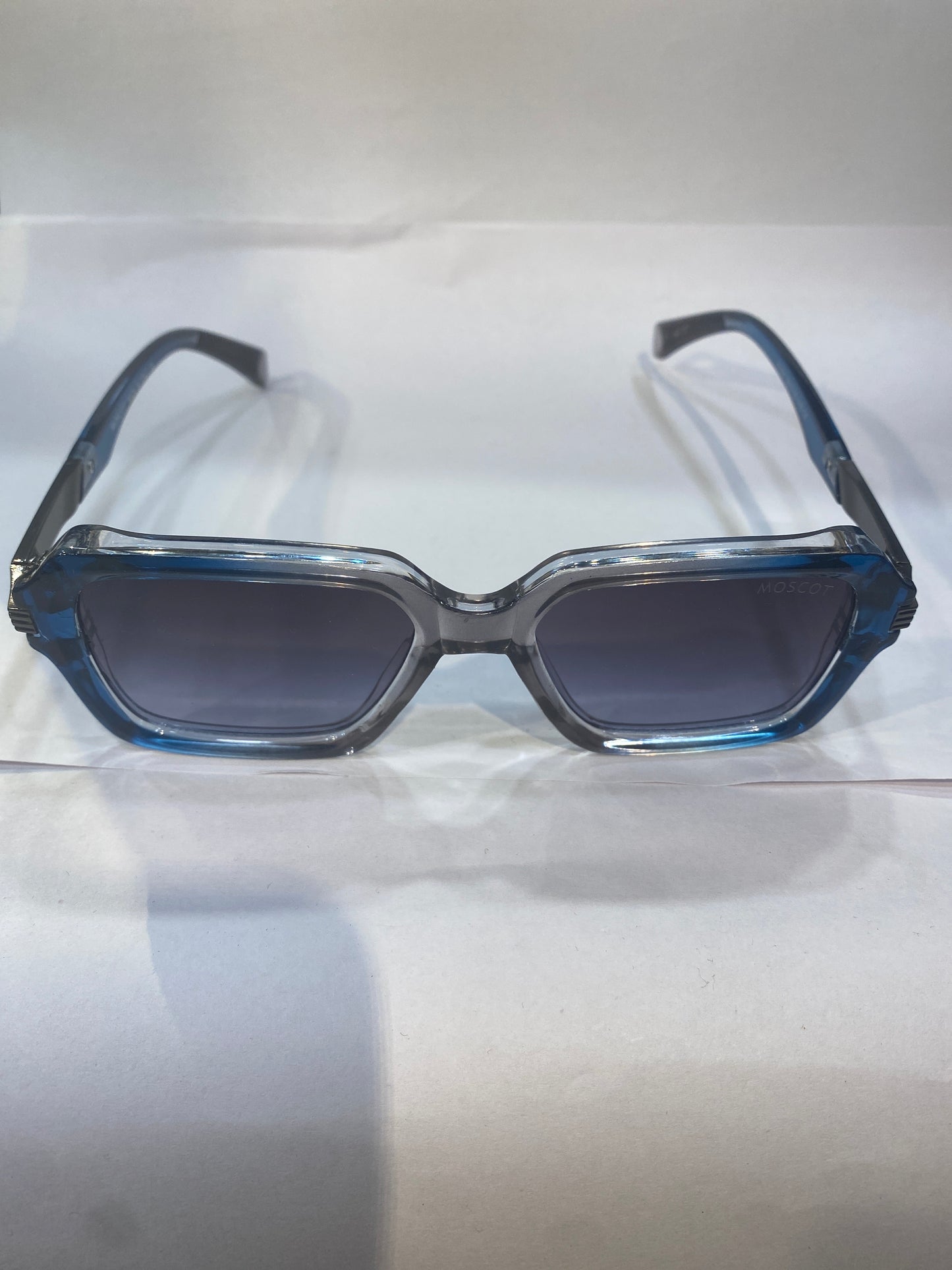 SOM Trancy Blue Frame Black Shade Unisex Sunglasses 6104 52 18 142