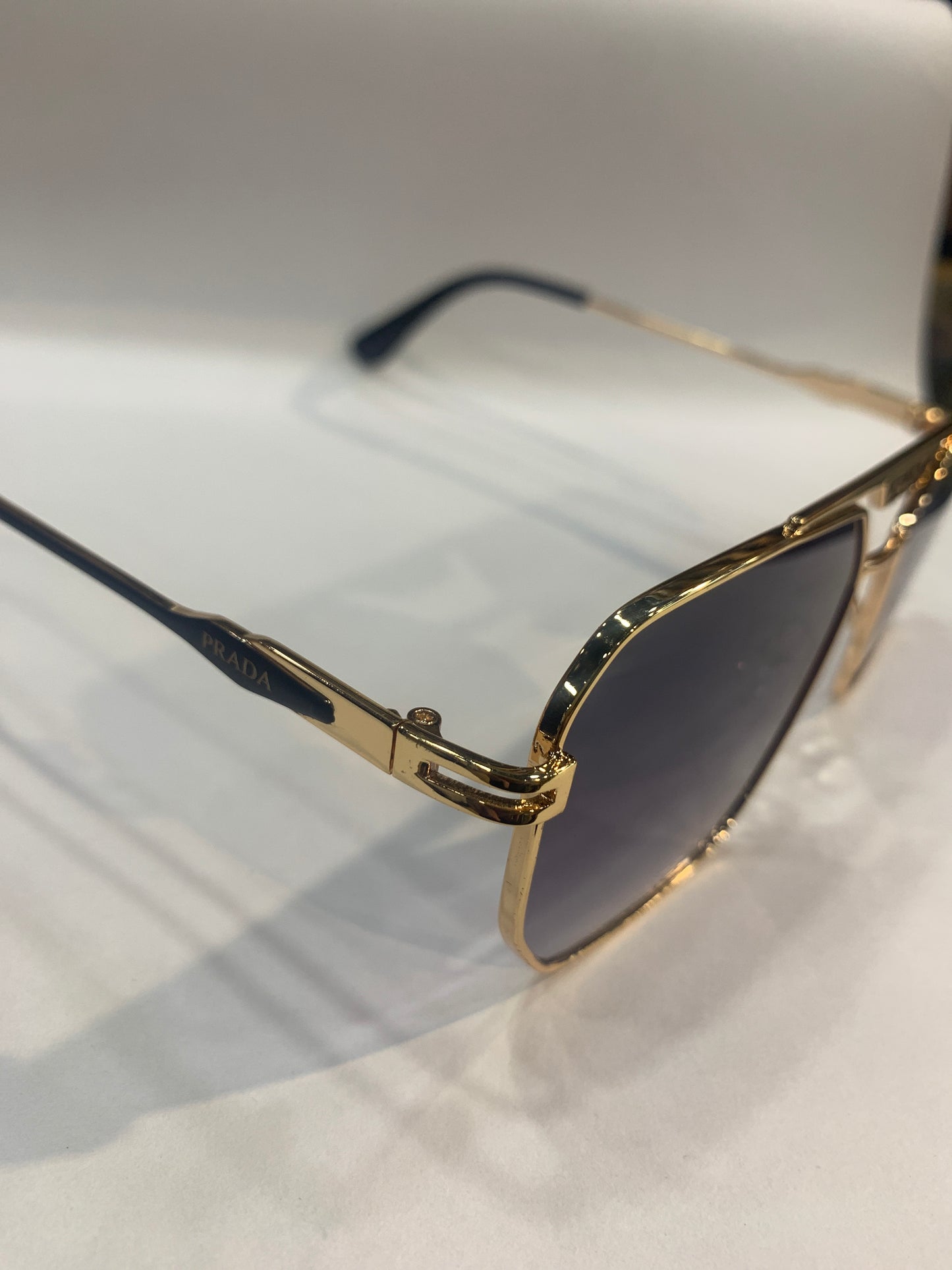 Arp Golden Black Frame Black Shade Unisex Branded Sunglasses 2102 58 18 140 C4